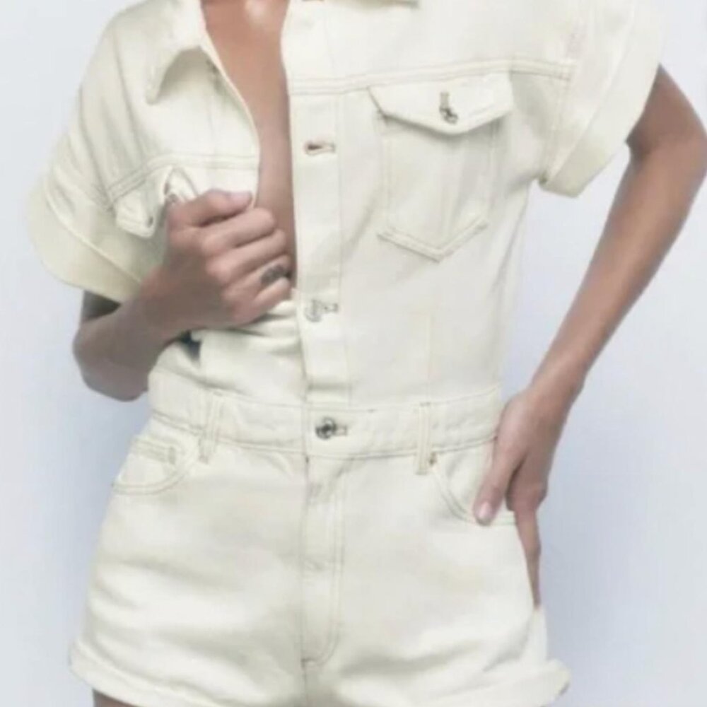 Zara denim jumpsuit
